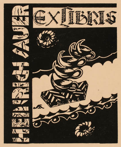Exlibris by Heinrich Sauer from Unknown for Heinrich Sauer - Abstract 