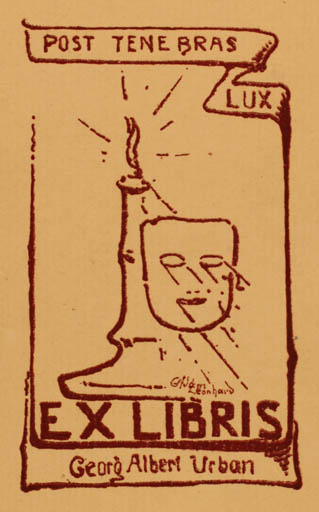 Exlibris by Gasam Leonhard from Unknown for Georg Albert Urban - Theater/Cirkus 