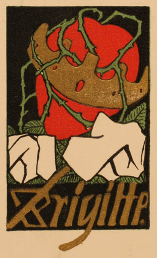 Exlibris by ? Unbekannt from Germany for ? Brigitte - 