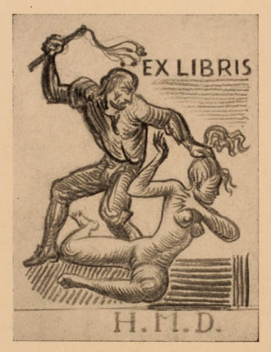Exlibris by Cl Dessin from Unknown for ? H. M. D. - Drama 