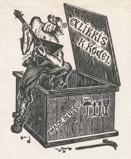 Exlibris by W. Mizuk from Russia for Klaus Rödel - Music 