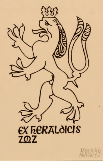 Exlibris by ? Unbekannt from Unknown for ? Zoz - Fauna 