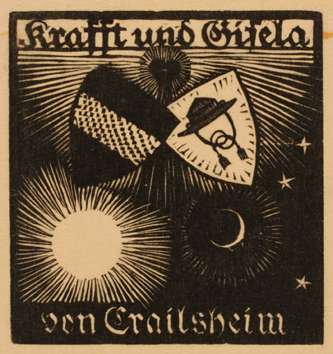 Exlibris by ? Unbekannt from Germany for Von Crailsheim - Cosmos 