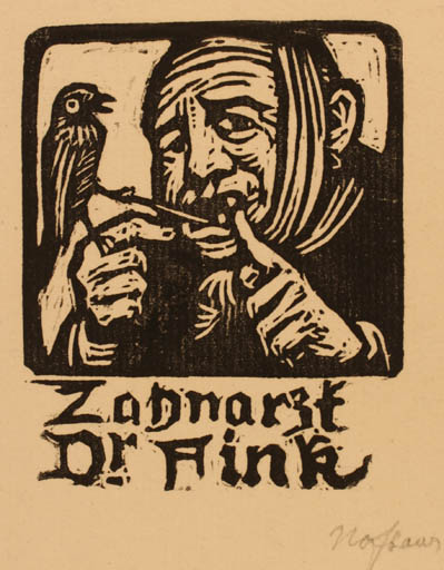 Exlibris by ? Unbekannt from Unknown for Dr. Fink - Medicine 