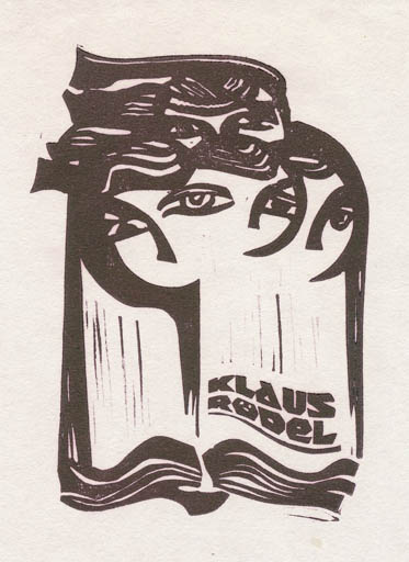 Exlibris by J. Suew from Soviet Union for Klaus Rödel - Book 