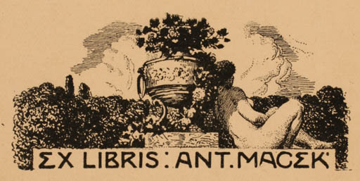 Exlibris by ? Unbekannt from Unknown for Ant. Macrk - Flora Woman 