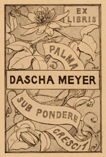 Exlibris by Amalie Meyer from Unknown for Dascha Meyer - Flora 