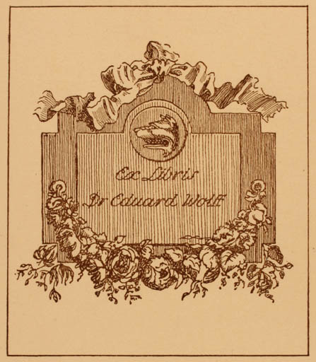 Exlibris by ? Unbekannt from Unknown for Dr. Eduard Wollf - 