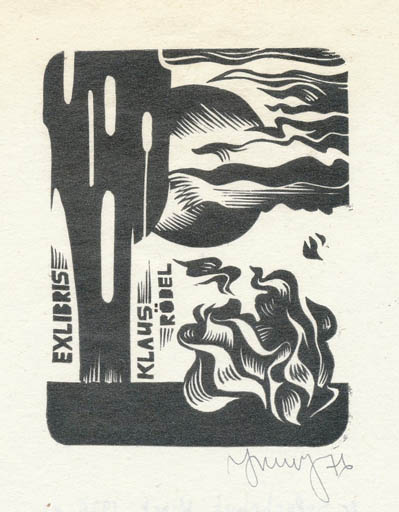 Exlibris by N. Seleshchuk from Soviet Union for Klaus Rödel - Scenery/Landscape 