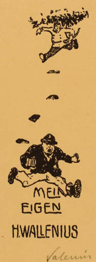 Exlibris by H. Wallenius from Unknown for H. Wallenius - 