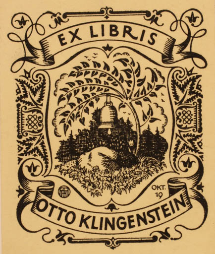 Exlibris by Hans Thaddäus Hoyer from Germany for Otto Klingenstein - 