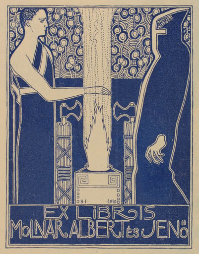Exlibris by Istvan Balogh from Hungary for Albert und Jenö Molnar - Jugend 