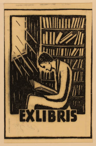 Exlibris by ? Unbekannt from Unknown for ? Unbekannt - Book Interior Man 