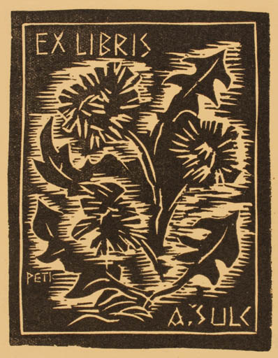 Exlibris by K. Peti from Czech Republic for A. Sulc - Flora 