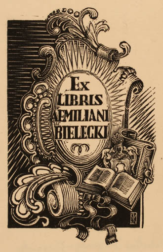 Exlibris by Bronislav Kiernas- Kiernicki from Czechoslovakia for Emiliani Bielecki - 
