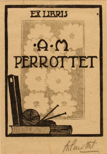 Exlibris by A. M. Perrottet from Australia for A. M. Perrottet - Book Hobby 