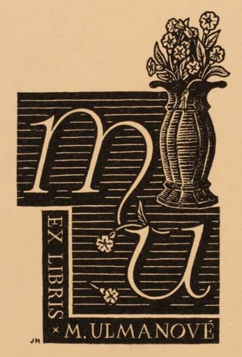 Exlibris by ? Unbekannt from Unknown for M. Ulmanove - 