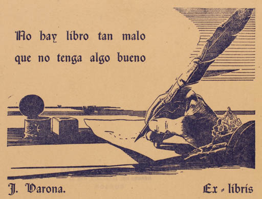 Exlibris by José Varona from Spain for José Varona - Hand(s) 
