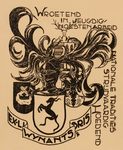 Exlibris by ? Unbekannt from Unknown for ? Wynants - Heraldry 