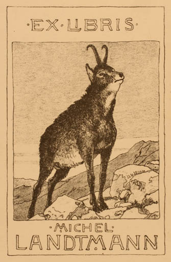 Exlibris by Maximilian Lenz from Germany for Michael Landtmann - Fauna 