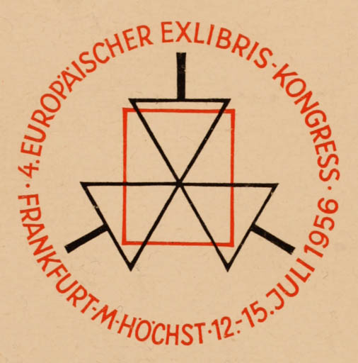 Exlibris by Hermann Huffert from Germany for M Höchst - Exlibris Congress Text/Writing 