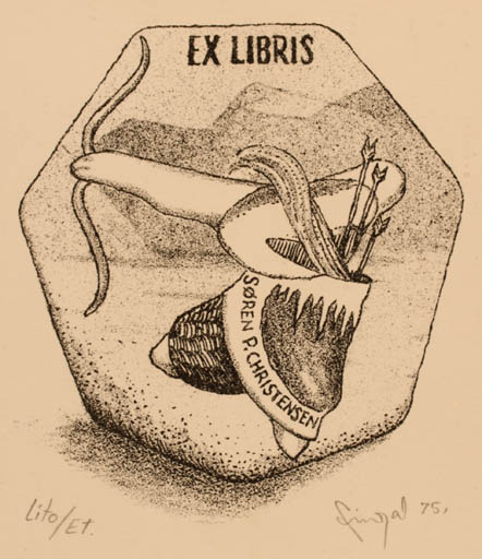 Exlibris by ? Unbekannt from Unknown for Søren P. Christensen - Fable Animal 