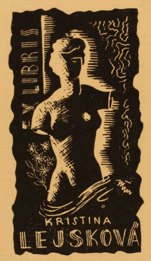 Exlibris by M Rehulka from Czechoslovakia for Kristina Lejskova - 