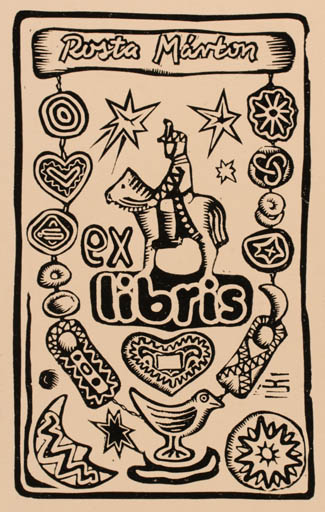 Exlibris by ? Unbekannt from Unknown for Rosta Marton - 