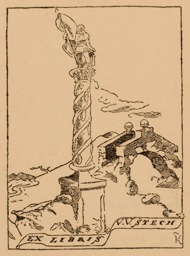 Exlibris by Sv. Vaclav from Unknown for V. V. Stech - 