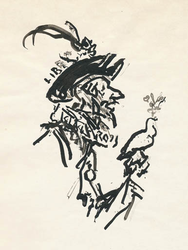 Exlibris by Jaroslav Vodrazka from Czechoslovakia for Klaus Rödel - Don Quijote Literature 