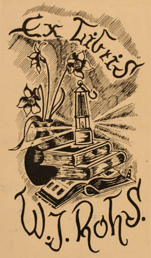 Exlibris by L. Pickartz from Unknown for W. J. Rohs - Book 
