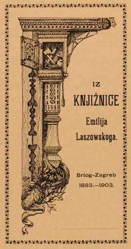 Exlibris by ? Unbekannt from Unknown for Emilija Lazzowskoga - Architecture 