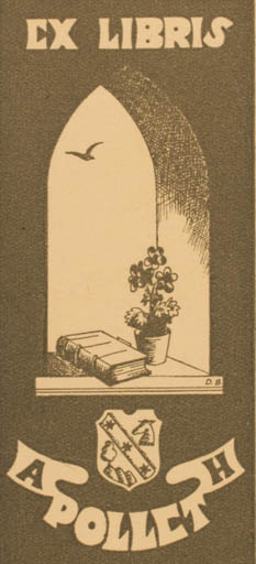 Exlibris by ? Unbekannt from Unknown for A. H. Pollet - Flower Book 