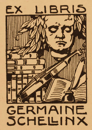 Exlibris by ? ? from Unknown for Germaine Schellinx - Book Music 