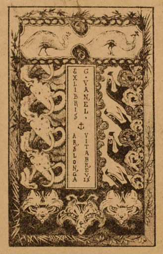 Exlibris by ? Unbekannt from Unknown for G. Vanel - Fauna 