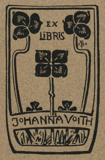 Exlibris by Guenter Bremer from Germany for Johanna Voith - Flora Jugend 