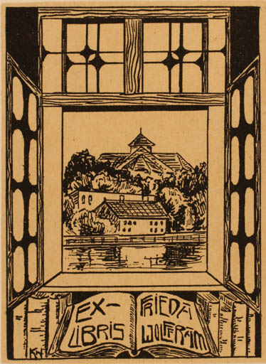 Exlibris by ? ? from Unknown for Frieda Wolfram - 