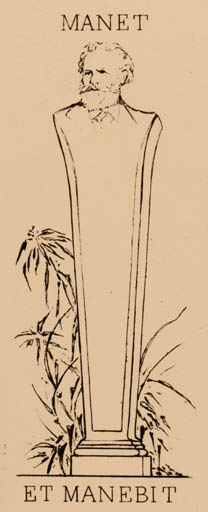 Exlibris by Felix Braquemond from France for Edouard Manet - 