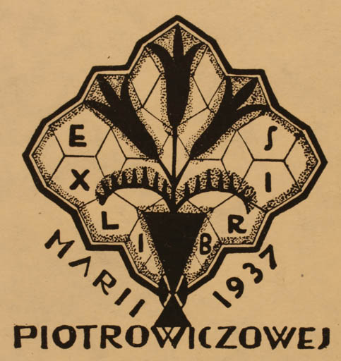 Exlibris by M. Kulikowska from Poland for Marii Piotrowiczowej - 