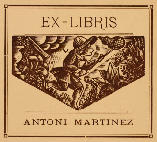 Exlibris by Enrice Christoffol Ricart from Spain for Antoni Martinez - Child 