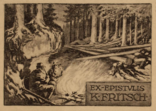 Exlibris by ? Unbekannt from Unknown for K. Fritsch - Working Forest 