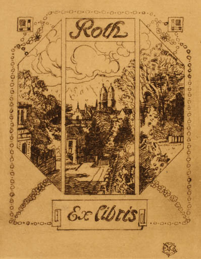 Exlibris by Hanna Roth from Unknown for Hanna Roth - City Scenery/Landscape 