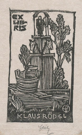 Exlibris by Otto Feil from Austria for Klaus Rödel - 