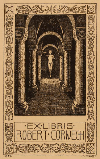 Exlibris by F. Preuss from Germany for Dr. Robert Corwegh - Jugend 