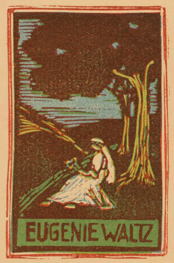 Exlibris by Eugenie Waltz from Unknown for Eugenie Waltz - Woman Tree 
