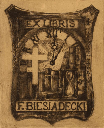 Exlibris by ? Unbekannt from Unknown for F. Bisiadecki - Book Religion 