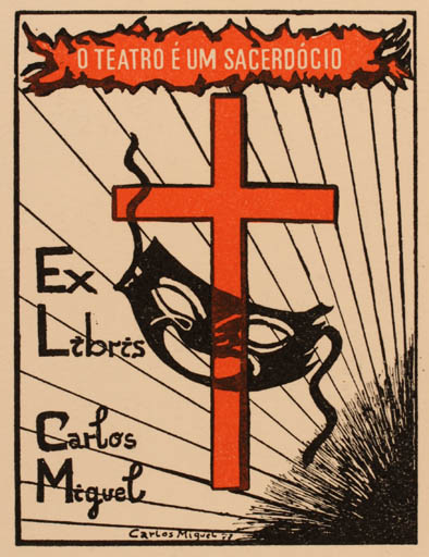 Exlibris by Carlos Miguel from Unknown for Carlos Miguel - Religion Theater/Cirkus 