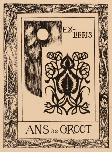 Exlibris by C. de Groot from Netherland for Ans de Groot - 