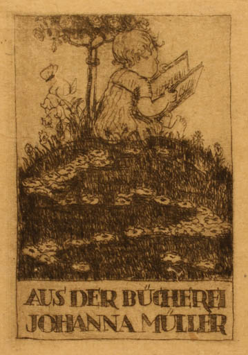 Exlibris by Elisabeth Hahn from Germany for Johanna Müller - Child Book 