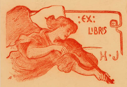 Exlibris by Emerich Knopp from Unknown for Johan Helter - Angel Music 